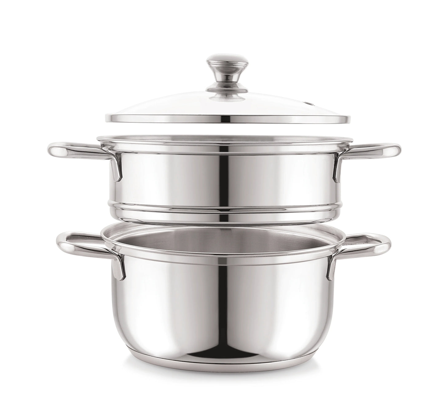 Shopping Happiness Stainless Steel Steamer- 2 Tier & 3 Tier Both Available (304 Food Grade Steel) Highest Quality