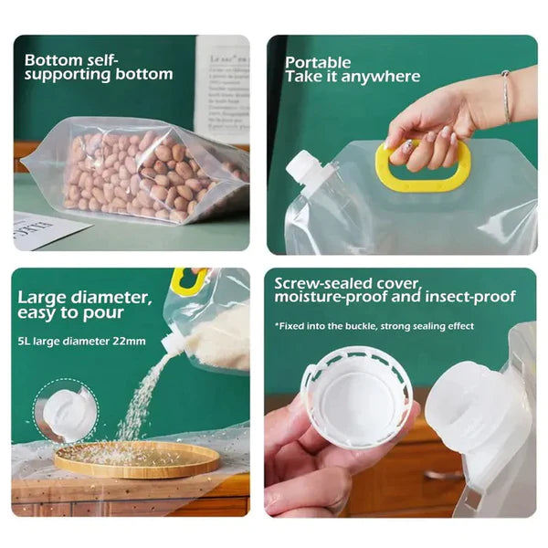 Airtight Multigrain Storage Bags - 1.5 litres